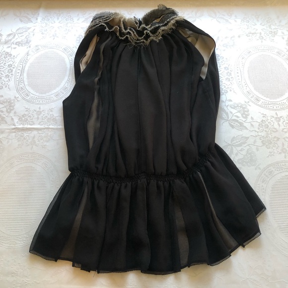 Neiman Marcus For Target Robert Rodriguez Ruffled Sleeveless Top Women’s Size L - Picture 12 of 16